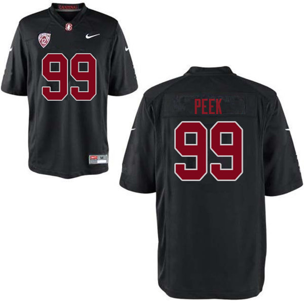 Men #99 Bo Peek Stanford Cardinal College Football Jerseys Sale-Black